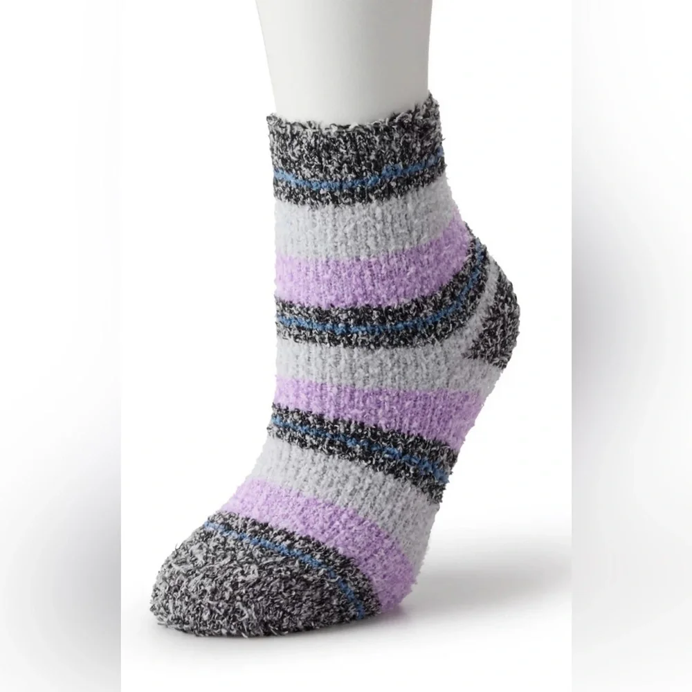 Women’s Cozy Crew Socks (3) Sz 9-11 Penguin Unicorn Stars Stripes Winter Novelty